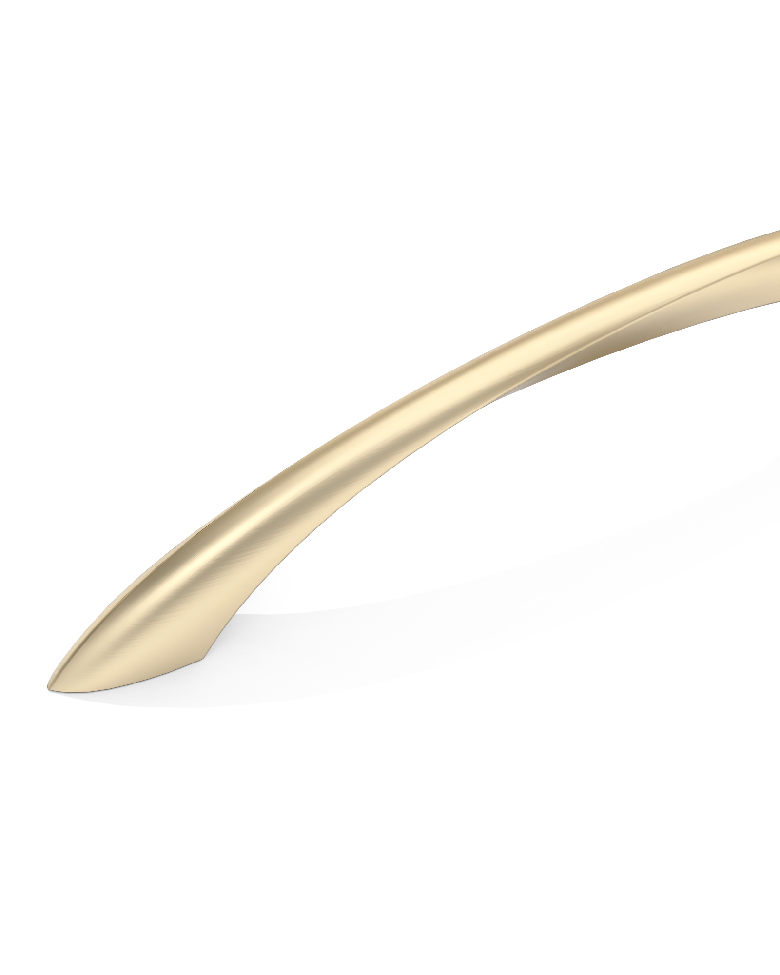 DESIGN2554 Brushed Gold Cabinet Pulls – Modern Luxe, Twisted Bar & Arched Bow for Modern Kitchen