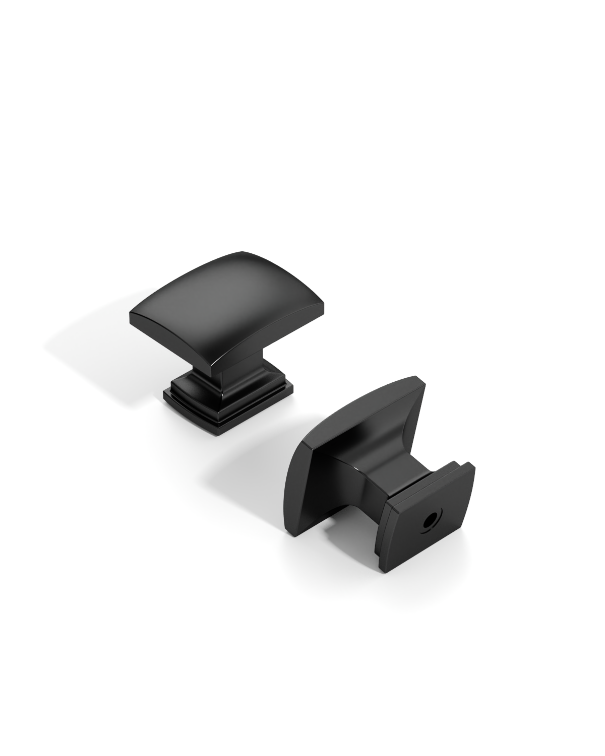 DESIGN2828 Matte Black Square Cabinet Knobs | Single Hole Drawer Knobs for Cabinets