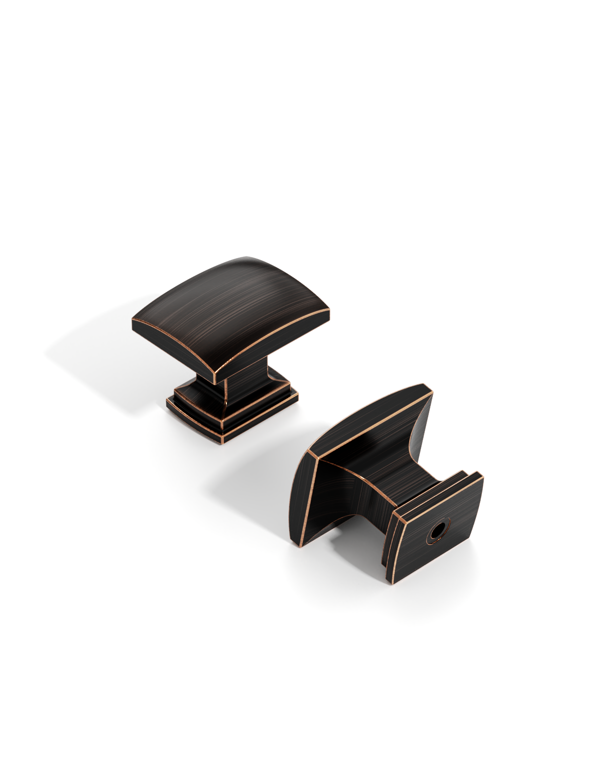 DESIGN2828 Matte Black Square Cabinet Knobs | Single Hole Drawer Knobs for Cabinets