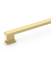 DESIGN2891 Brushed Gold Rectangular Cabinet Handles - Heavy-Duty Modern Kitchen Hardware | 5" Pulls