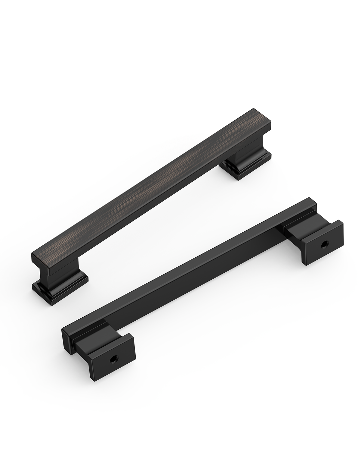 DESIGN2891 Brushed Gold Rectangular Cabinet Handles - Heavy-Duty Modern Kitchen Hardware | 5" Pulls