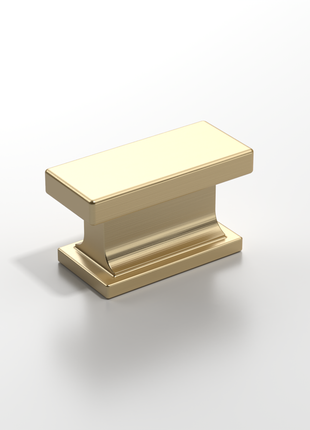 DESIGN2891 Brushed Brass Solid Knob