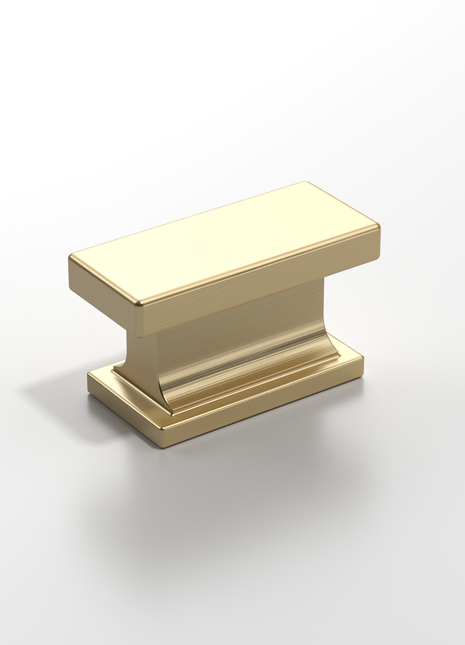 DESIGN2891 Brushed Brass Solid Knob