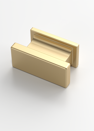 DESIGN2891 Brushed Brass Solid Knob