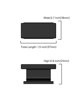 DESIGN2891 Matte Black Solid Knobs