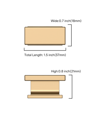 DESIGN2891 Champagne Bronze Solid Knob