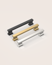DESIGN2891 Brushed Gold Rectangular Cabinet Handles - Heavy-Duty Modern Kitchen Hardware | 5" Pulls
