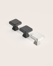DESIGN1005 Matte Black Cabinet Knobs | Square Drawer Pulls for Modern Cabinets