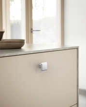 DESIGN1071 Matte Black Modern Square Knobs - Heavy-Duty Kitchen & Dresser Hardware | 1.26" Length