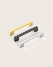 DESIGN2328 Solid Metal Minimalist Pulls | Flat Panel & Modern Shaker Cabinets (5", Matte Black)