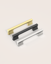Design4504 Matte Black Solid Metal Concave Bar Pull for Modern Kitchens (5" Hole Center)