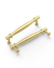DESIGN4585 Brushed Gold Cabinet Pulls – Modern Organic Tapered Handles for Kitchen Cabinets