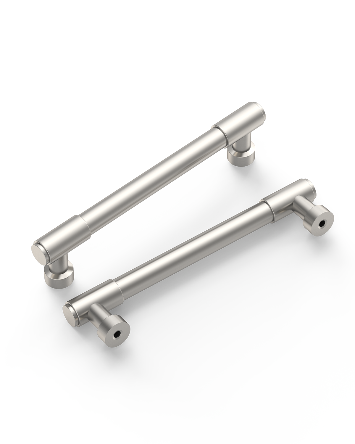 DESIGN4592 Matte Black Stepped Cabinet Handles | Heavy-Duty Modern Cylindrical Pulls (5" / 128mm)