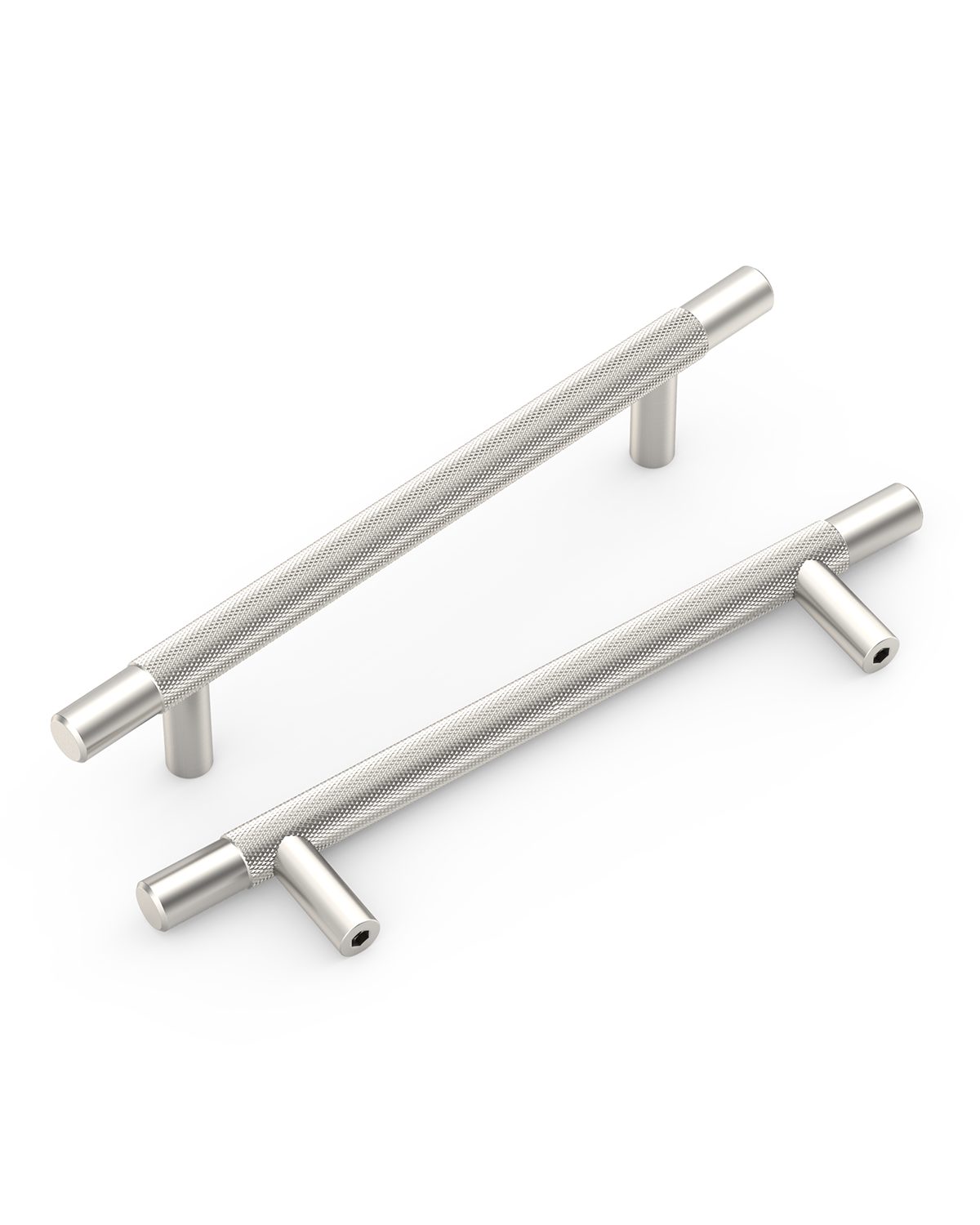 DESIGN6061 Brushed Gold Cabinet Pulls – Rich Minimalist Knurled Handles for Kitchen Cabinets