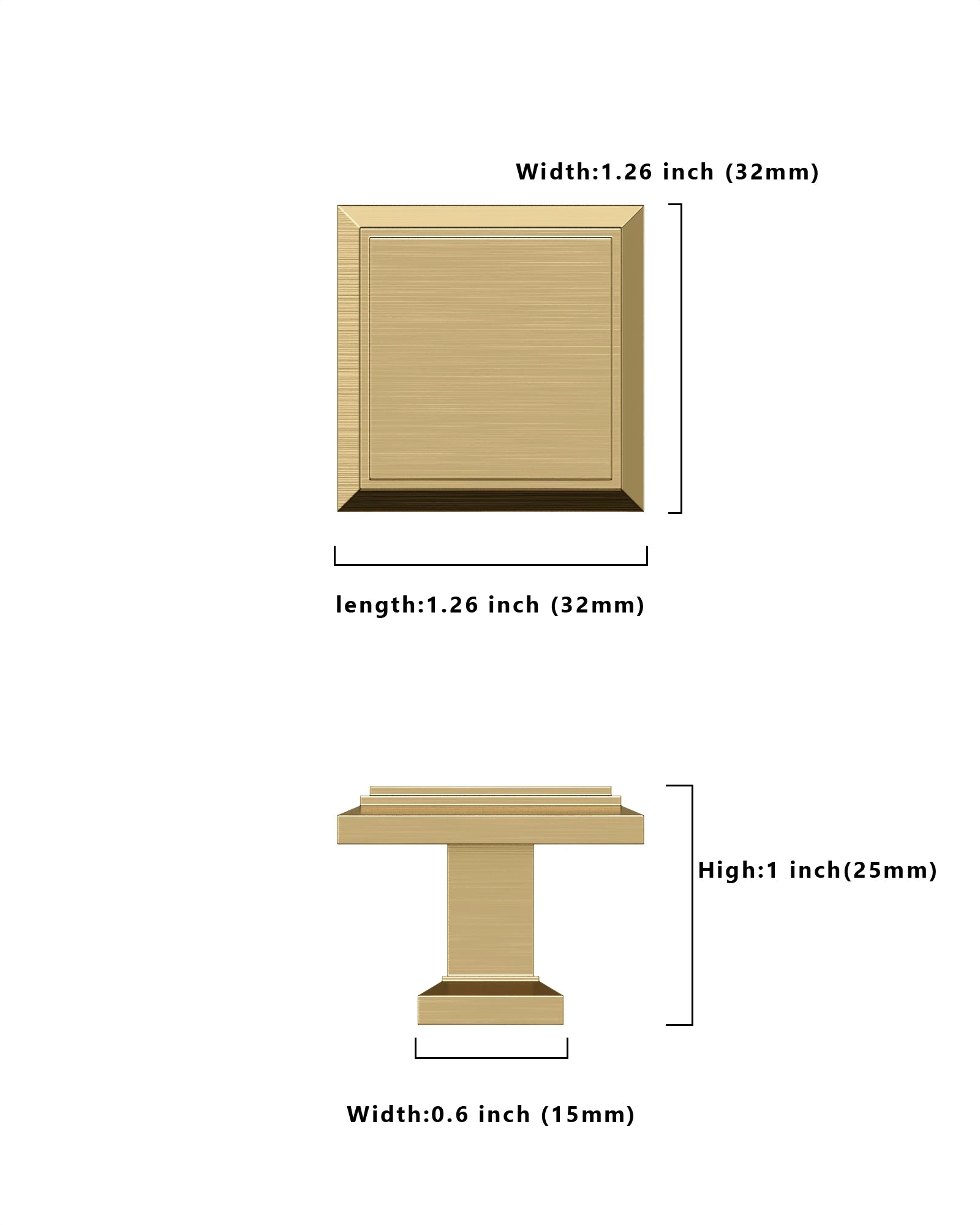 DESIGN1071 Solid Cabinet Knobs – Perfect Match for Modern Kitchens & Bathrooms