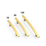 DESIGN3046 Brushed Gold Cabinet Handles | Sleek, Durable, and Easy to Install for Cabinets, Drawers & Closets