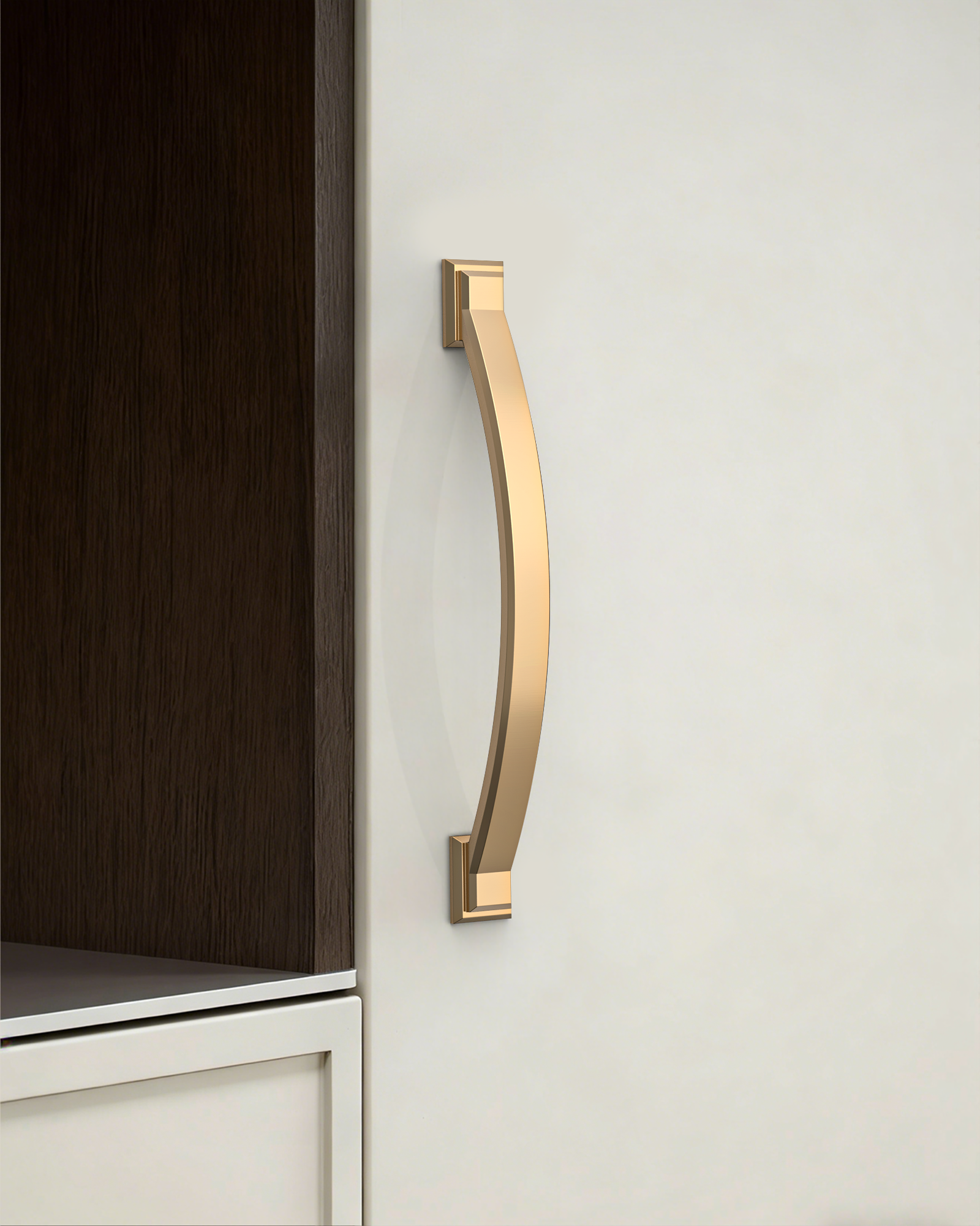 DESIGN3150 Arch Pull Warm Modern Cabinet Handles – Durable, Mix-Metal Kitchen Hardware