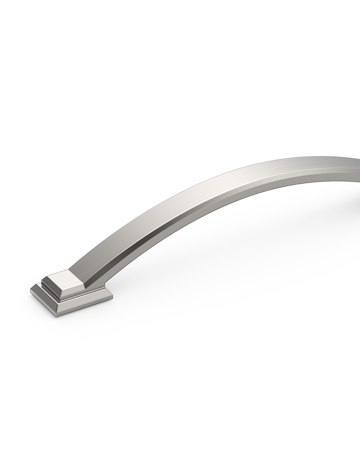 DESIGN3150 Transitional Cabinet Pulls – Stepped Base Arched Handles for Kitchen Cabinets