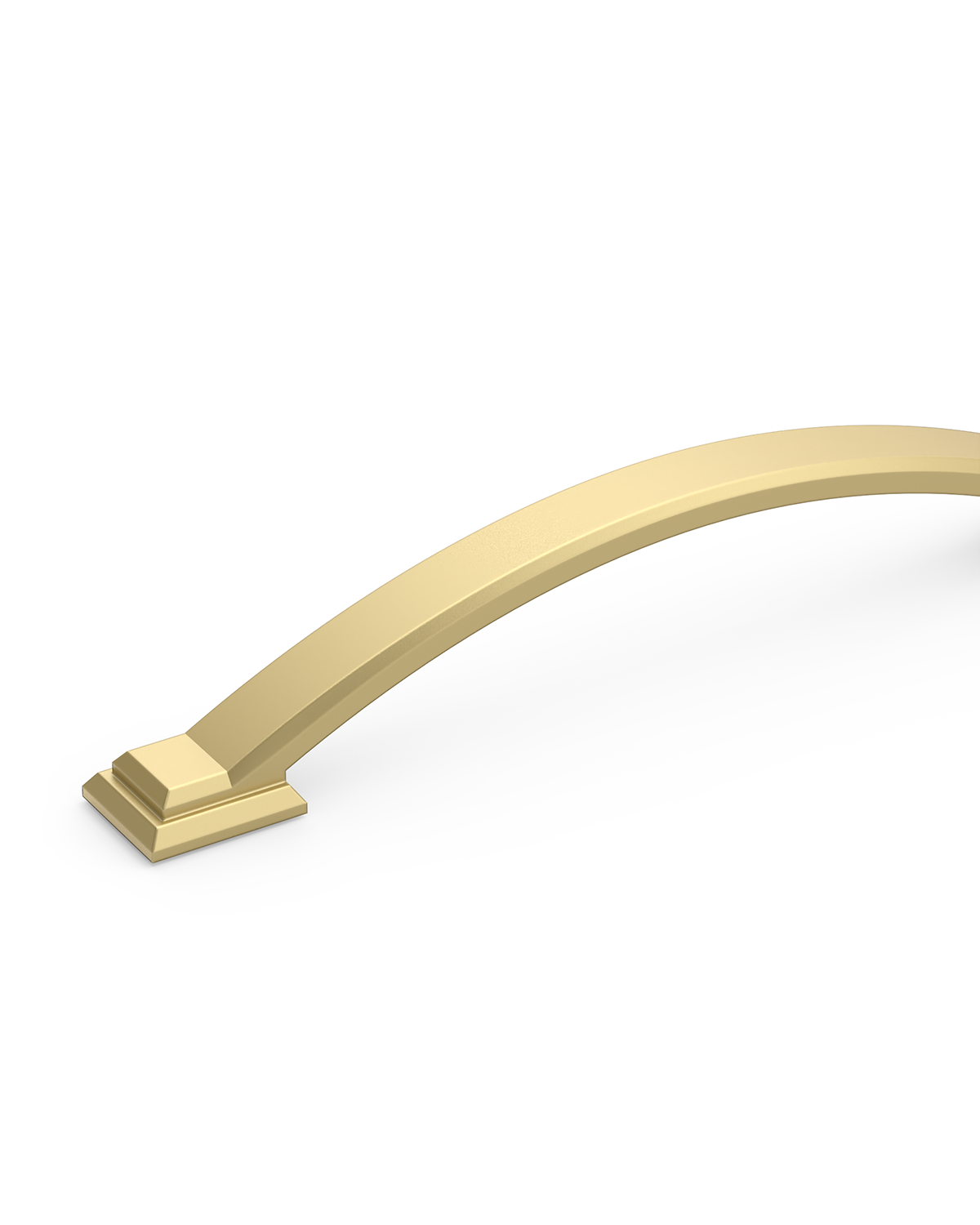 DESIGN3150 Transitional Cabinet Pulls – Stepped Base Arched Handles for Kitchen Cabinets