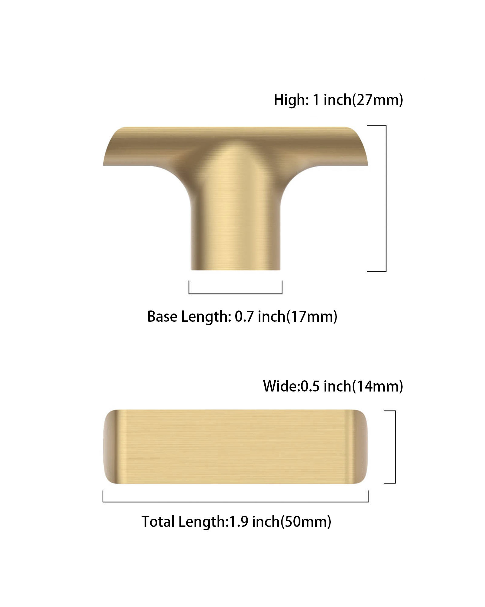 DESIGN3273 T-Bar Cabinet Knobs – Modern Hardware for Cabinets, Drawers & Closets