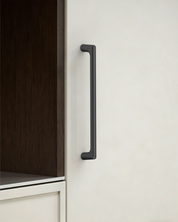DESIGN3307 Solid Metal Modern Linear Pull for Tall Cabinets | 10" Cabinet Handle, Matte Black