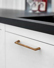 DESIGN3307 Solid Metal Modern Linear Pull for Tall Cabinets | 10" Cabinet Handle, Matte Black