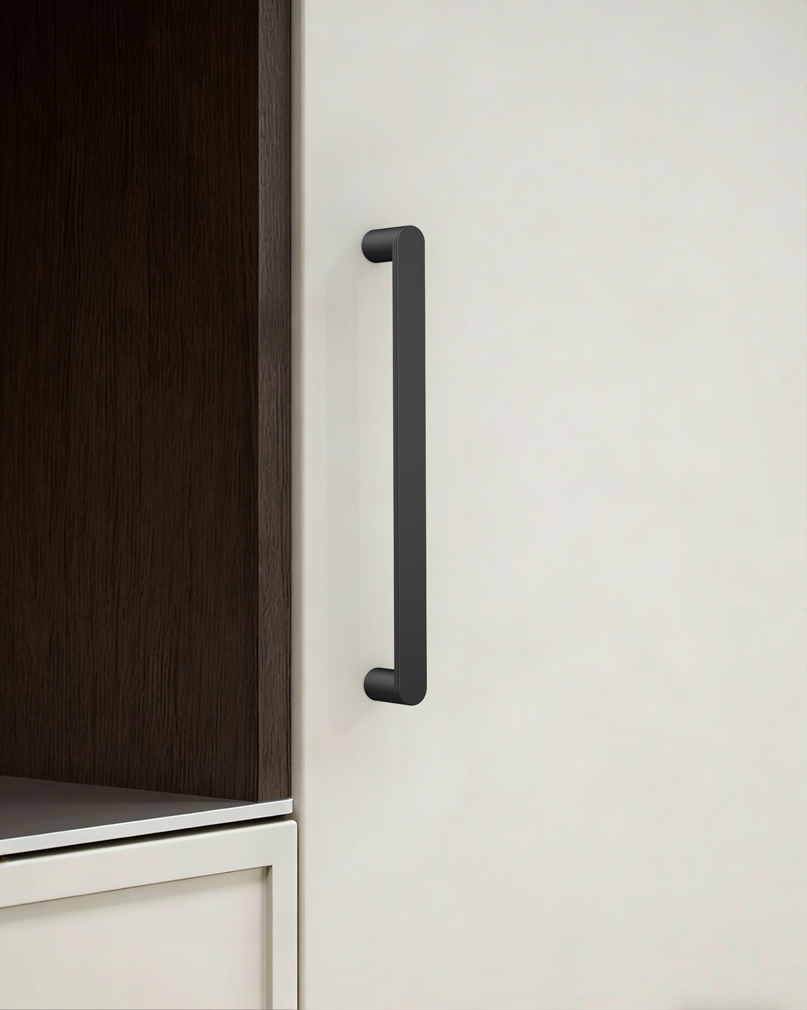 DESIGN3644 Minimalist Matte Black Cabinet Handles –  Easy Installation, Durable & Long-Lasting