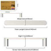 DESIGN3644 Solid Cabinet Handles – Premium Zinc Alloy, Easy to Install, Long-Lasting Performance