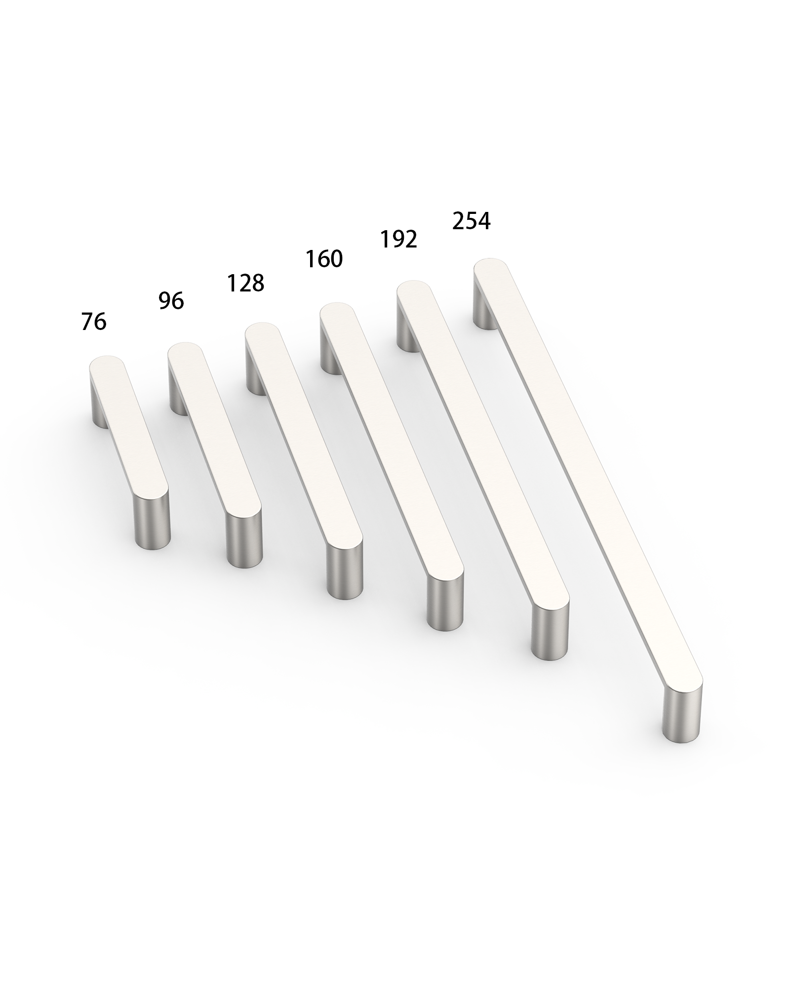 DESIGN3644 Minimalist Flat Top D-Bar Pull | Oak Wood & White Shaker Cabinets (Matte Black)