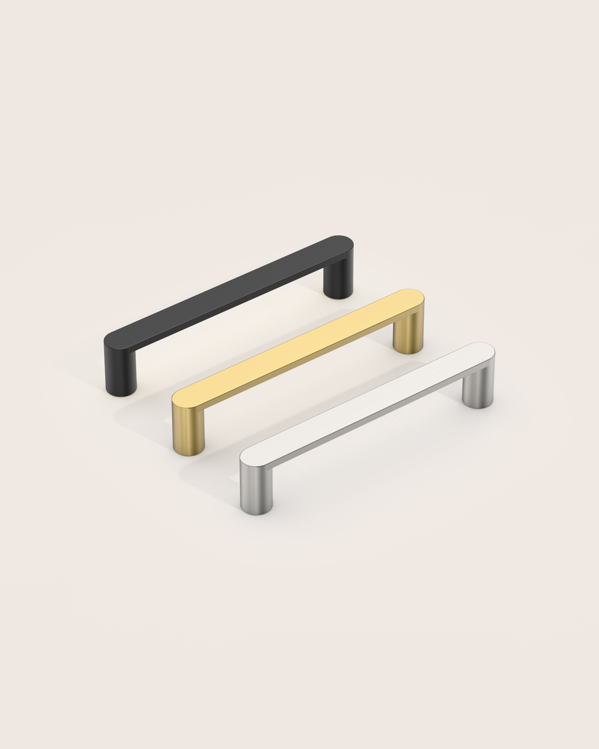 DESIGN3644 Minimalist Matte Black Cabinet Handles –  Easy Installation, Durable & Long-Lasting