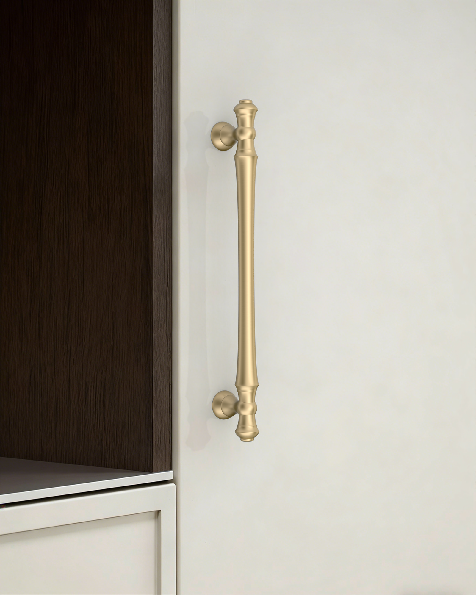 DESIGN3768 Solid Zinc Cabinet Handles for White Cabinets | 5" Pull, Champagne Bronze