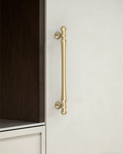 DESIGN3768 Solid Zinc Cabinet Handles for White Cabinets | 5" Pull, Champagne Bronze