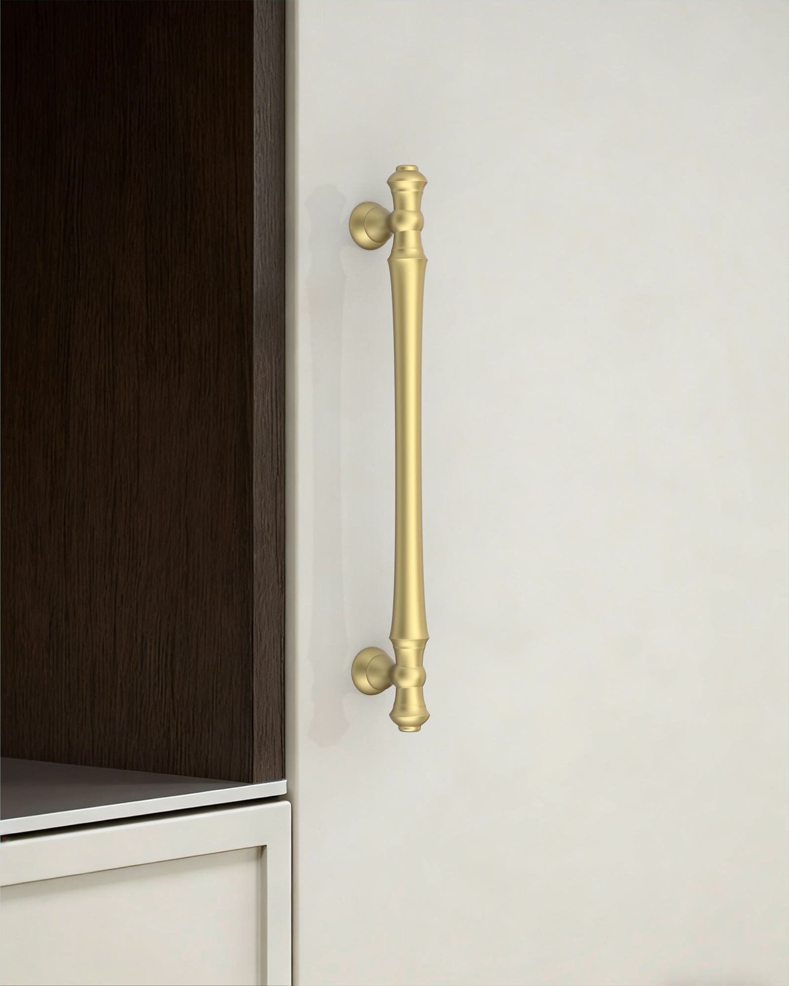 DESIGN3768 Solid Zinc Cabinet Handles for White Cabinets | 5" Pull, Champagne Bronze