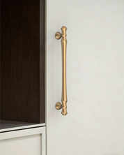 DESIGN3768 Solid Zinc Cabinet Handles for White Cabinets | 5" Pull, Champagne Bronze