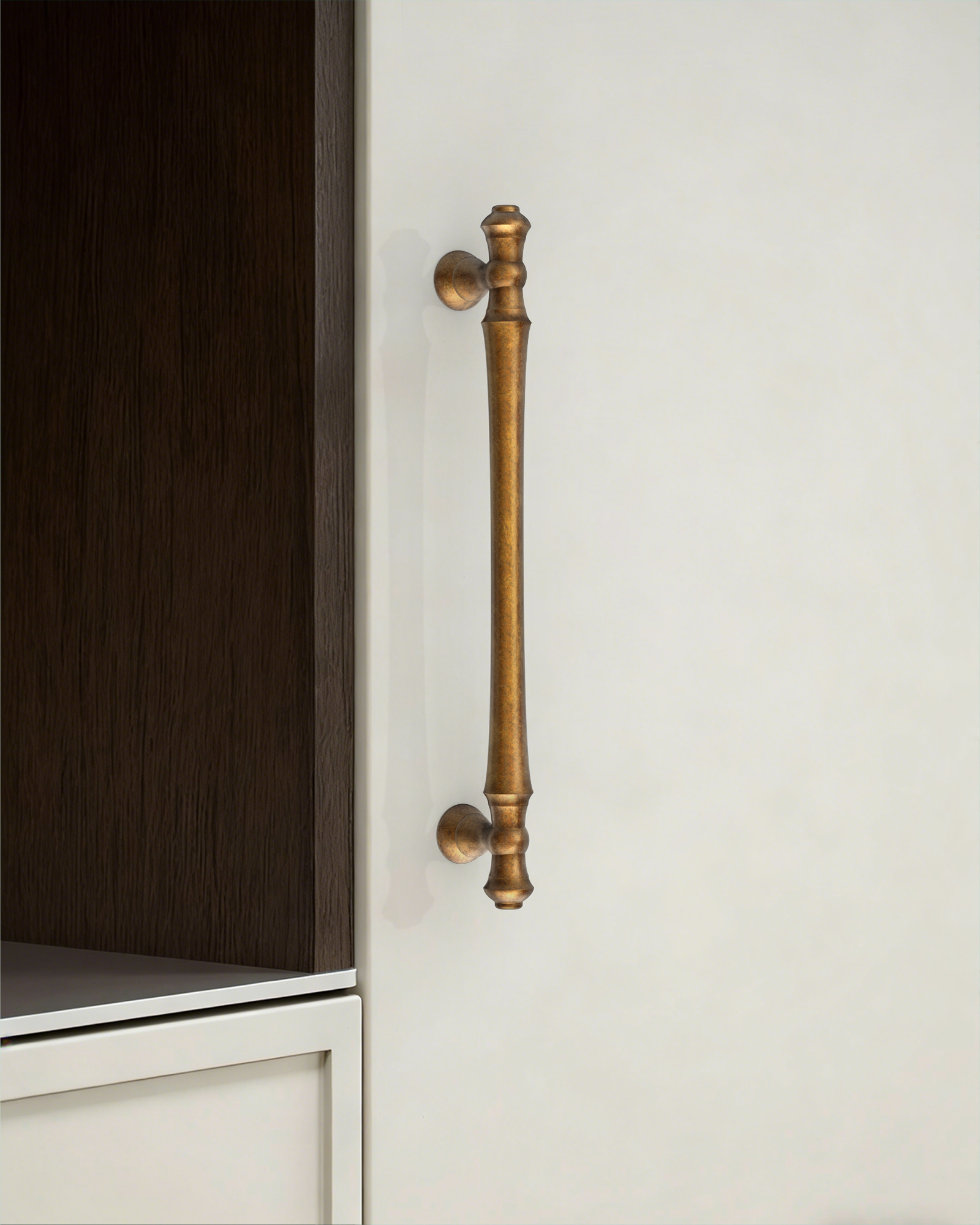 DESIGN3768 Solid Zinc Cabinet Handles for White Cabinets | 5" Pull, Champagne Bronze