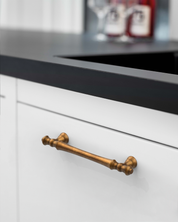 DESIGN3768 Solid Zinc Cabinet Handles for White Cabinets | 5" Pull, Champagne Bronze