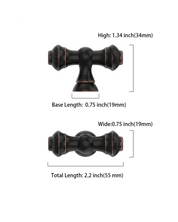 DESIGN3768 T-Bar Cabinet Knobs for Vintage Kitchen | 2.2" Length