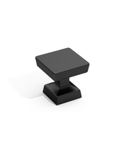 DESIGN3794 Matte Black Cabinet Knobs | 1.2" Round Drawer & Dresser Handles for Bathroom Cabinets