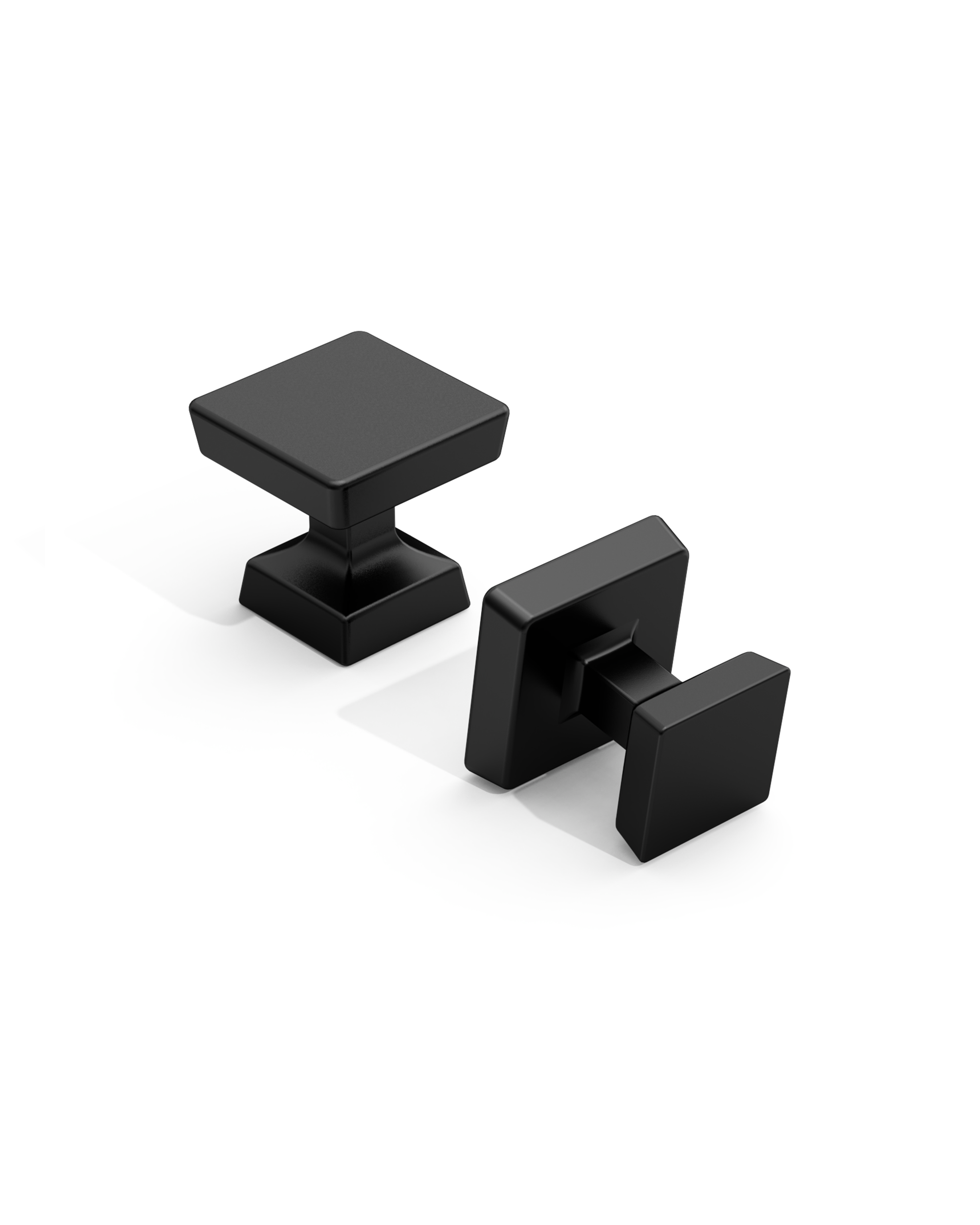 DESIGN3794 Matte Black Cabinet Knobs | 1.2" Round Drawer & Dresser Handles for Bathroom Cabinets