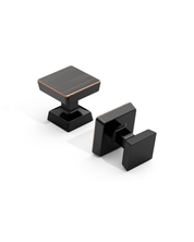 DESIGN3794 Matte Black Cabinet Knobs | 1.2" Round Drawer & Dresser Handles for Bathroom Cabinets