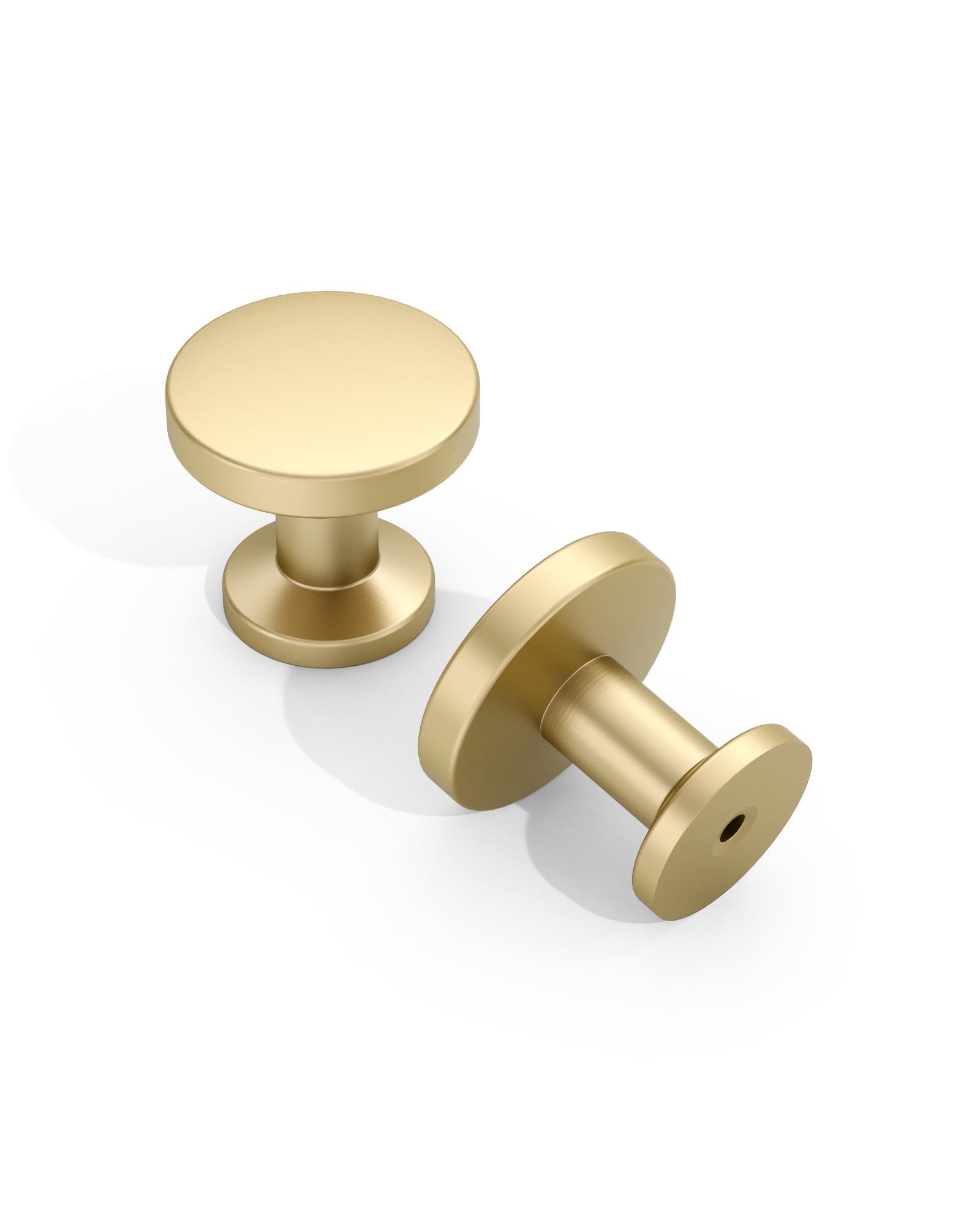 DESIGN3835 Brushed Brass Solid Cabinet Knobs – Sleek Design, Easy to Install, Built to Last