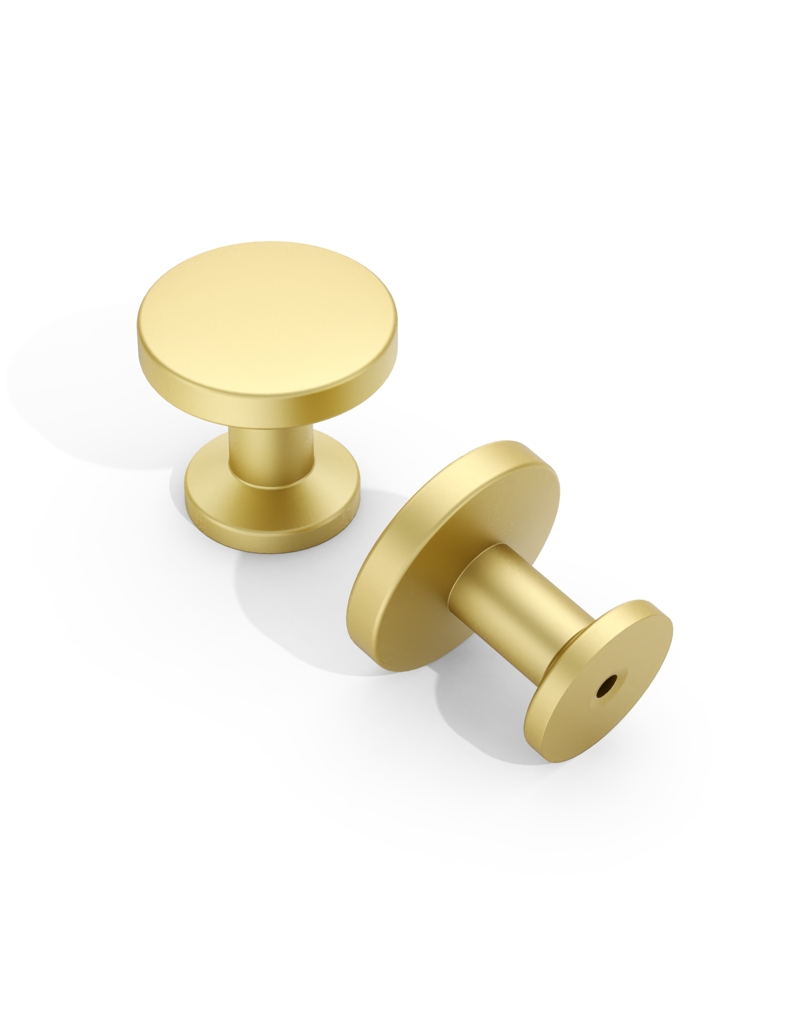 DESIGN3835 Brushed Brass Solid Cabinet Knobs – Sleek Design, Easy to Install, Built to Last