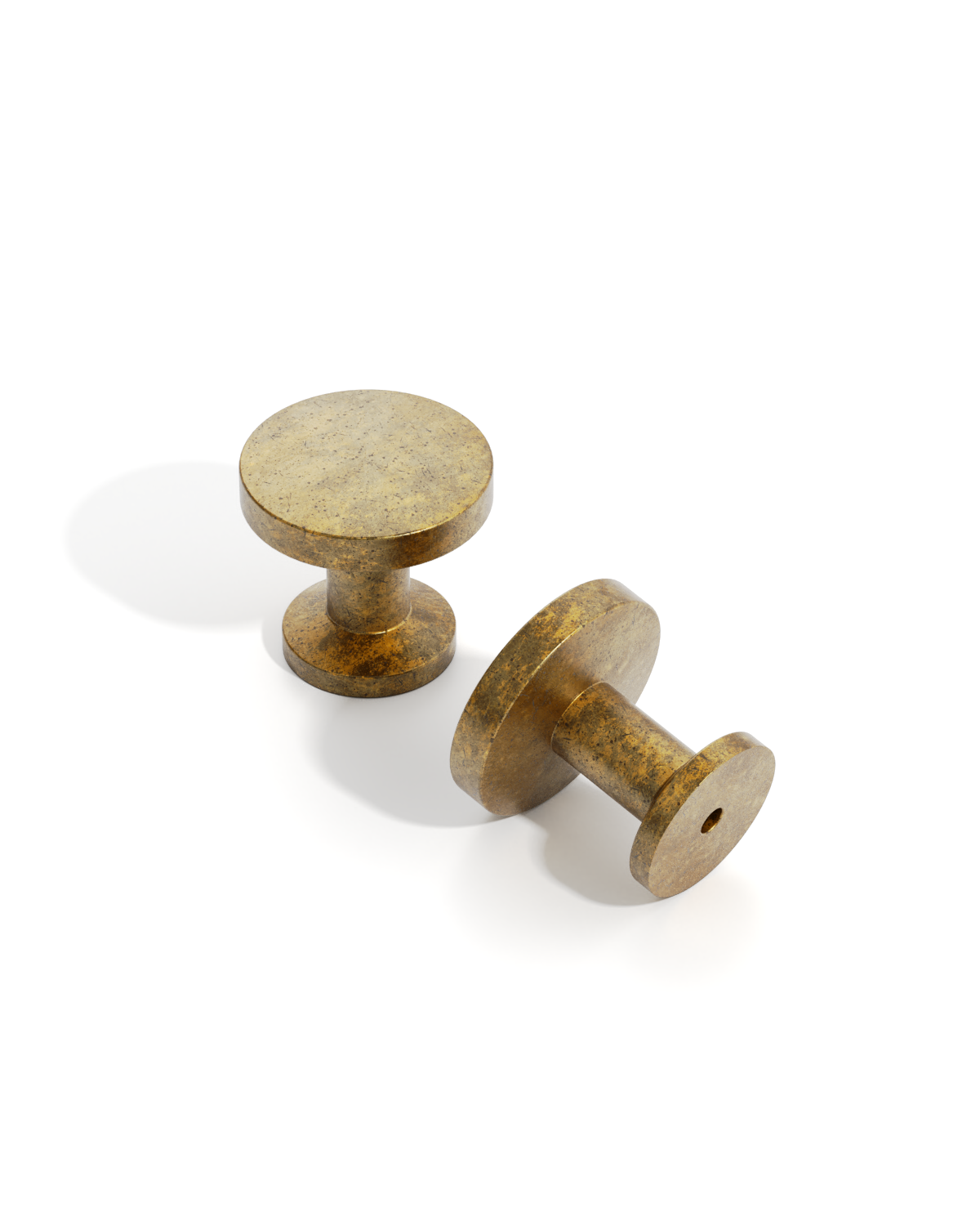 DESIGN3835 Brushed Brass Solid Cabinet Knobs – Sleek Design, Easy to Install, Built to Last