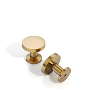 DESIGN3835 Brushed Brass Solid Cabinet Knobs – Sleek Design, Easy to Install, Built to Last