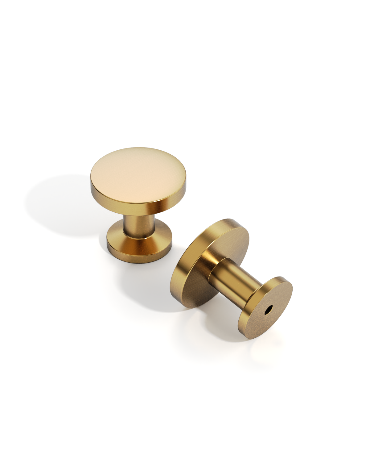 DESIGN3835 Brushed Brass Cabinet Knobs | Durable Kitchen & Bath Pulls ...