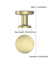 DESIGN3835 Contemporary Flat Disc Cabinet Knobs with Round Rose