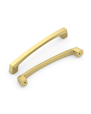 DESIGN3908 Matte Black Cabinet Pulls for Modern White Cabinets (5" Hole Center)