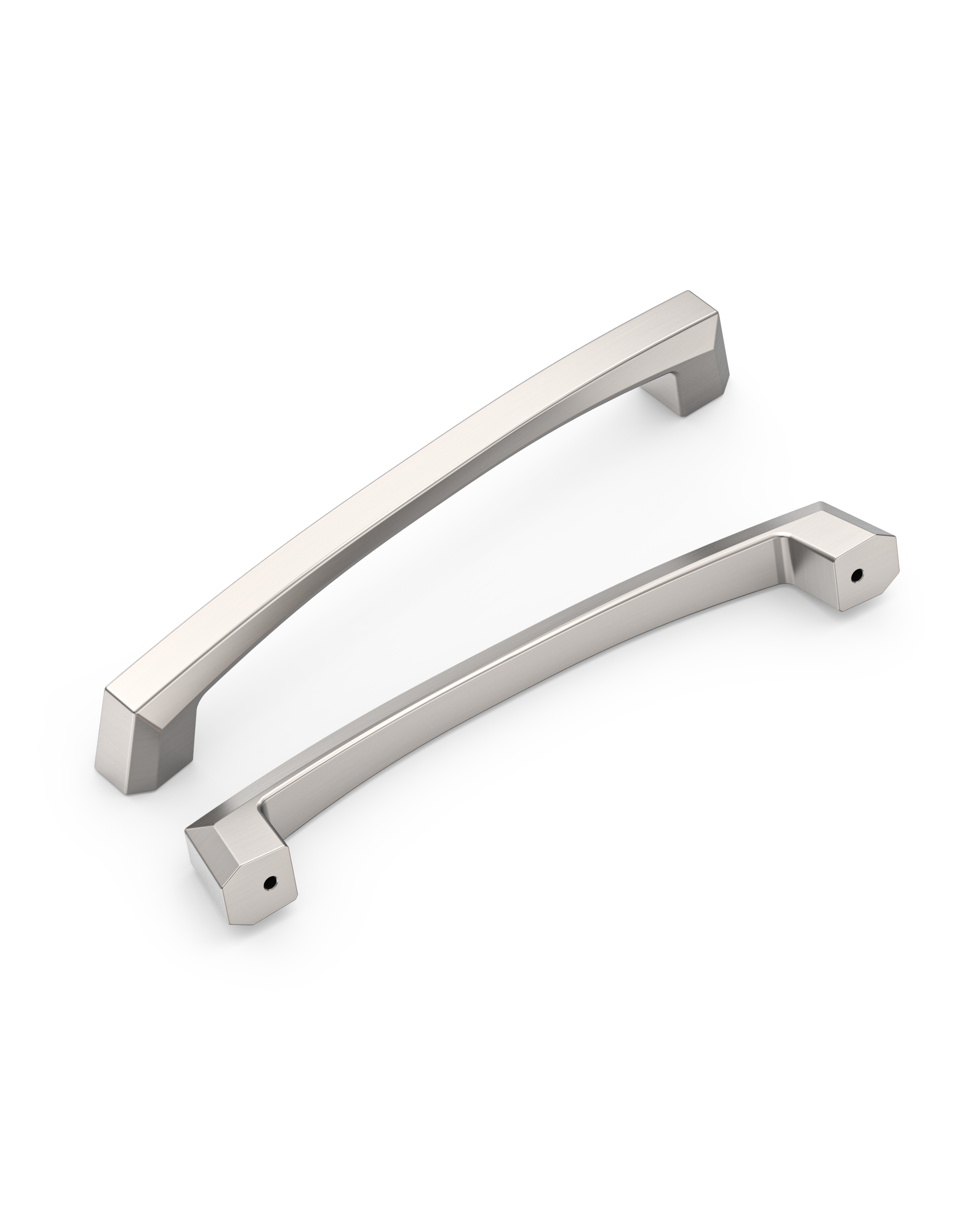 DESIGN3908 Matte Black Cabinet Pulls for Modern White Cabinets (5" Hole Center)