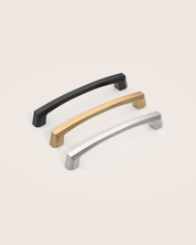 DESIGN3908 Matte Black Cabinet Pulls for Modern White Cabinets (5" Hole Center)
