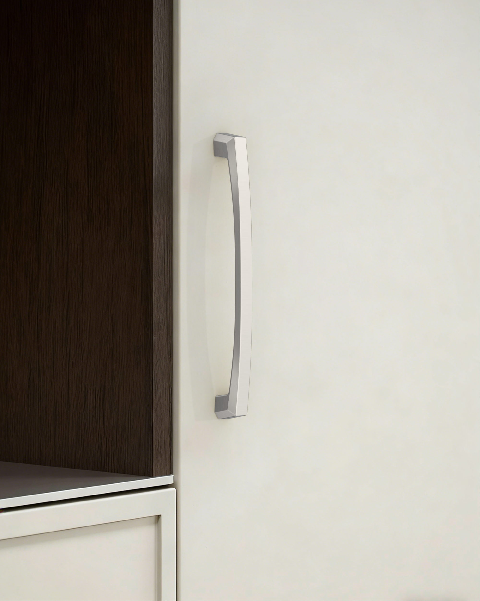 DESIGN3908 Matte Black Cabinet Pulls for Modern White Cabinets (5" Hole Center)